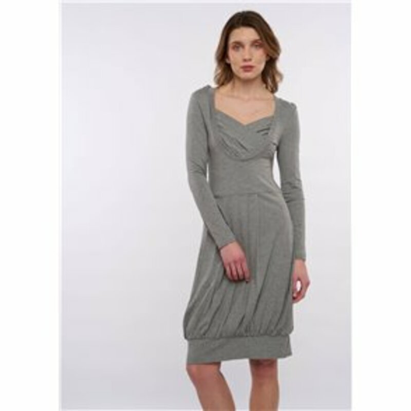 COTTON DRESS WITH RUBBER AND RUFFLES ON THE DECOLLETAGE