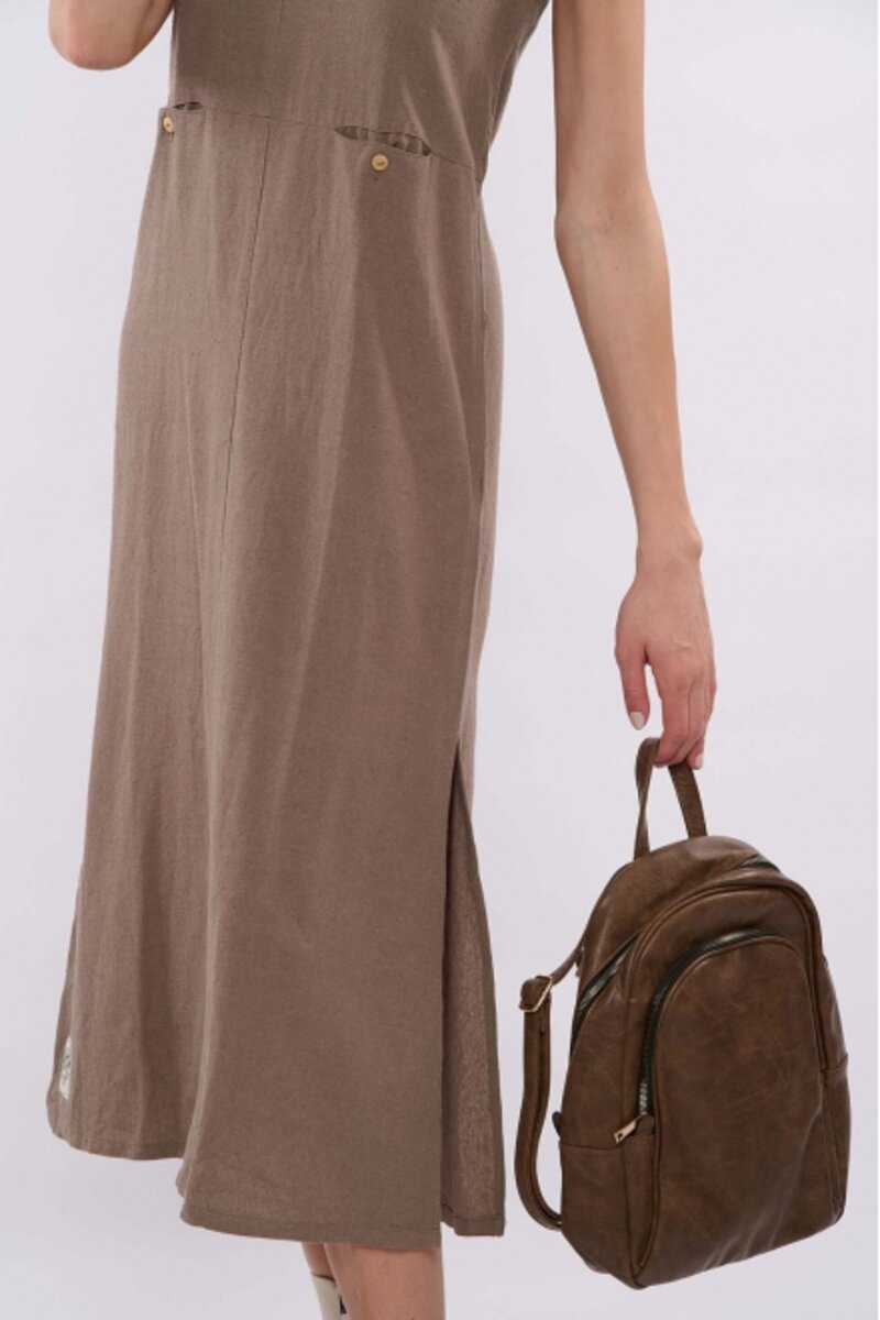 MAXI DRESS WITH POCKETS ON THE FRONT