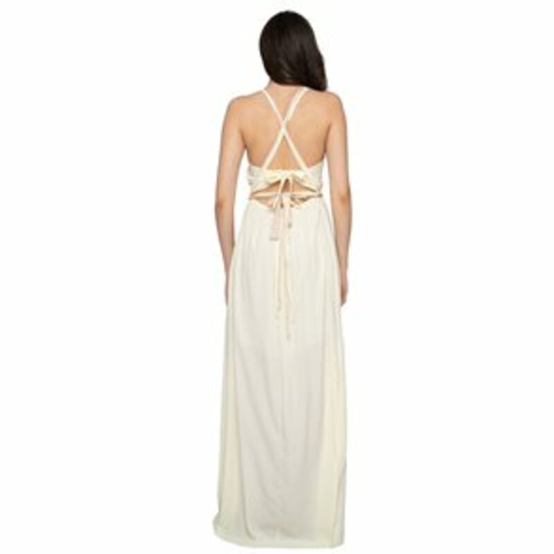 MAXI DRESS WITH OPENING IN THE FEET