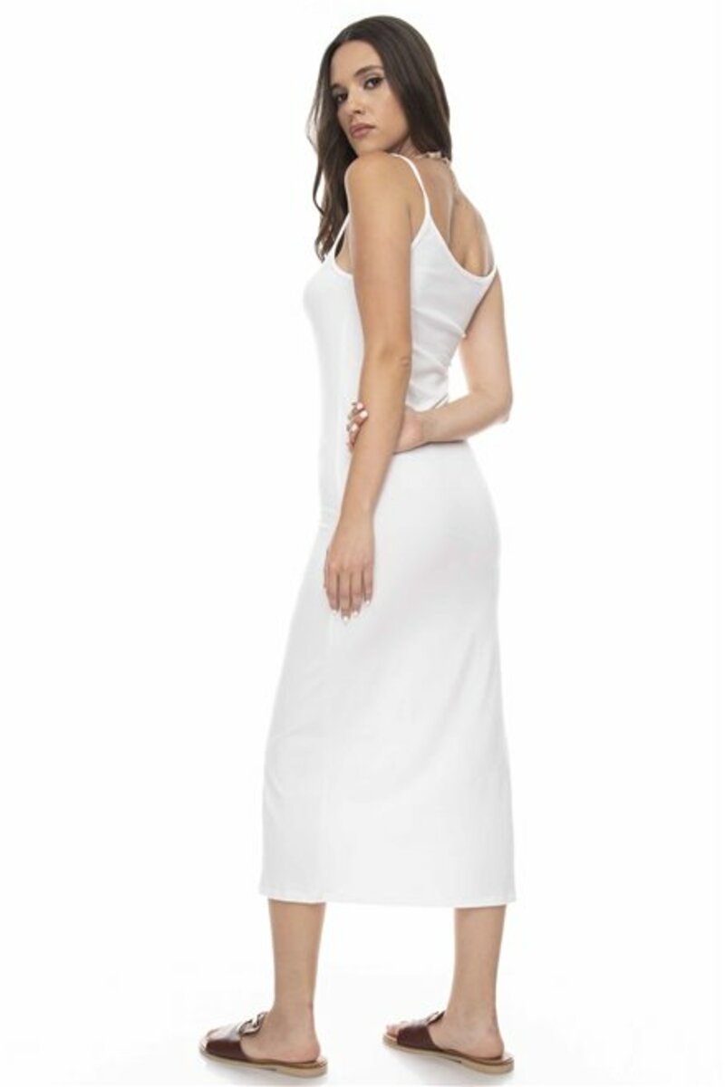 Cotton maxi dress with strap