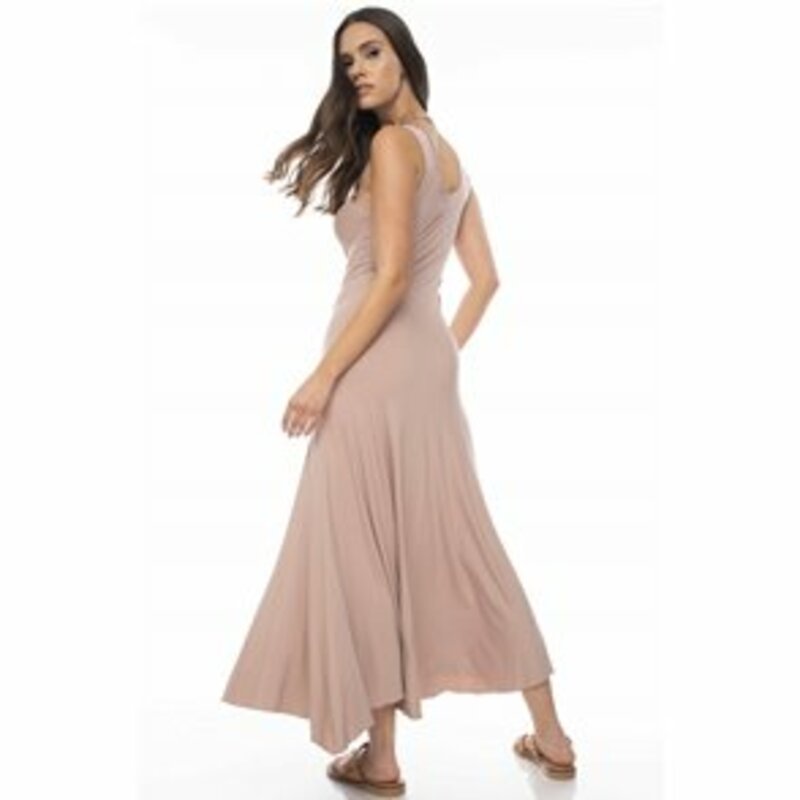 Maxi cloche dress without rail on the strap