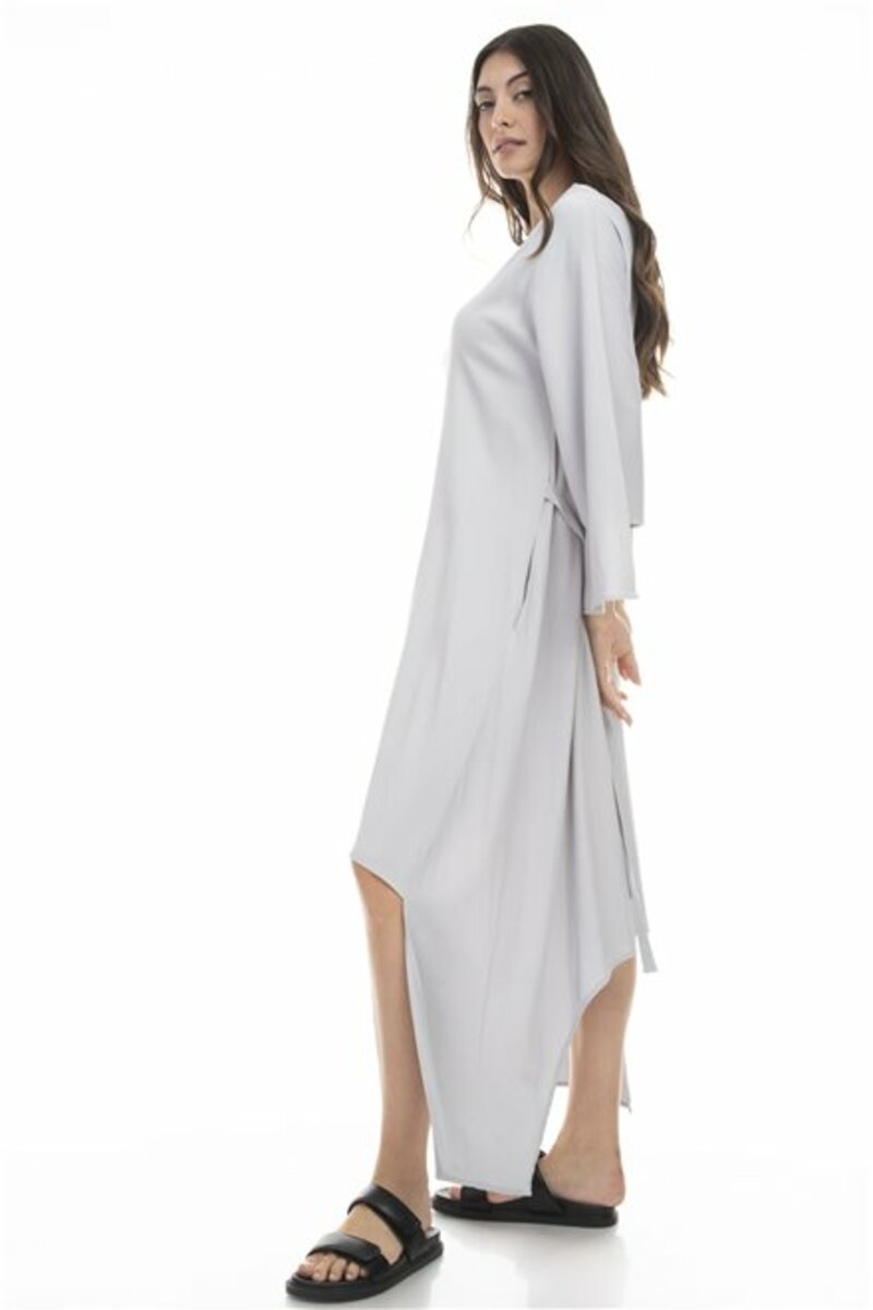 Asymmetric long sleeve dress