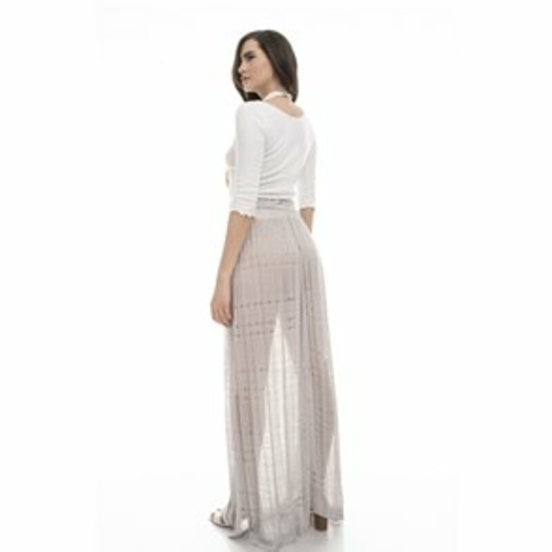 Maxi skirt with hole design
