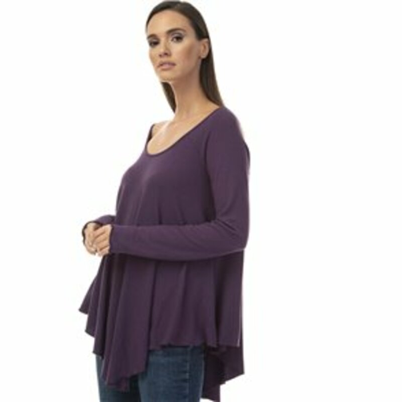 Long sleeve asymmetrical blouse