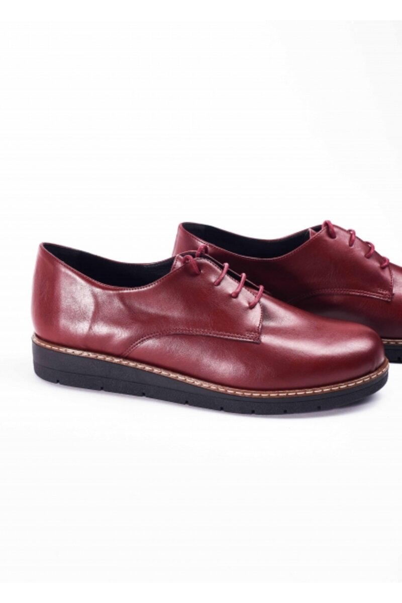 LEATHER FLAT SHOES OXFORD HANDMADE GREEK CONSTRUCTION