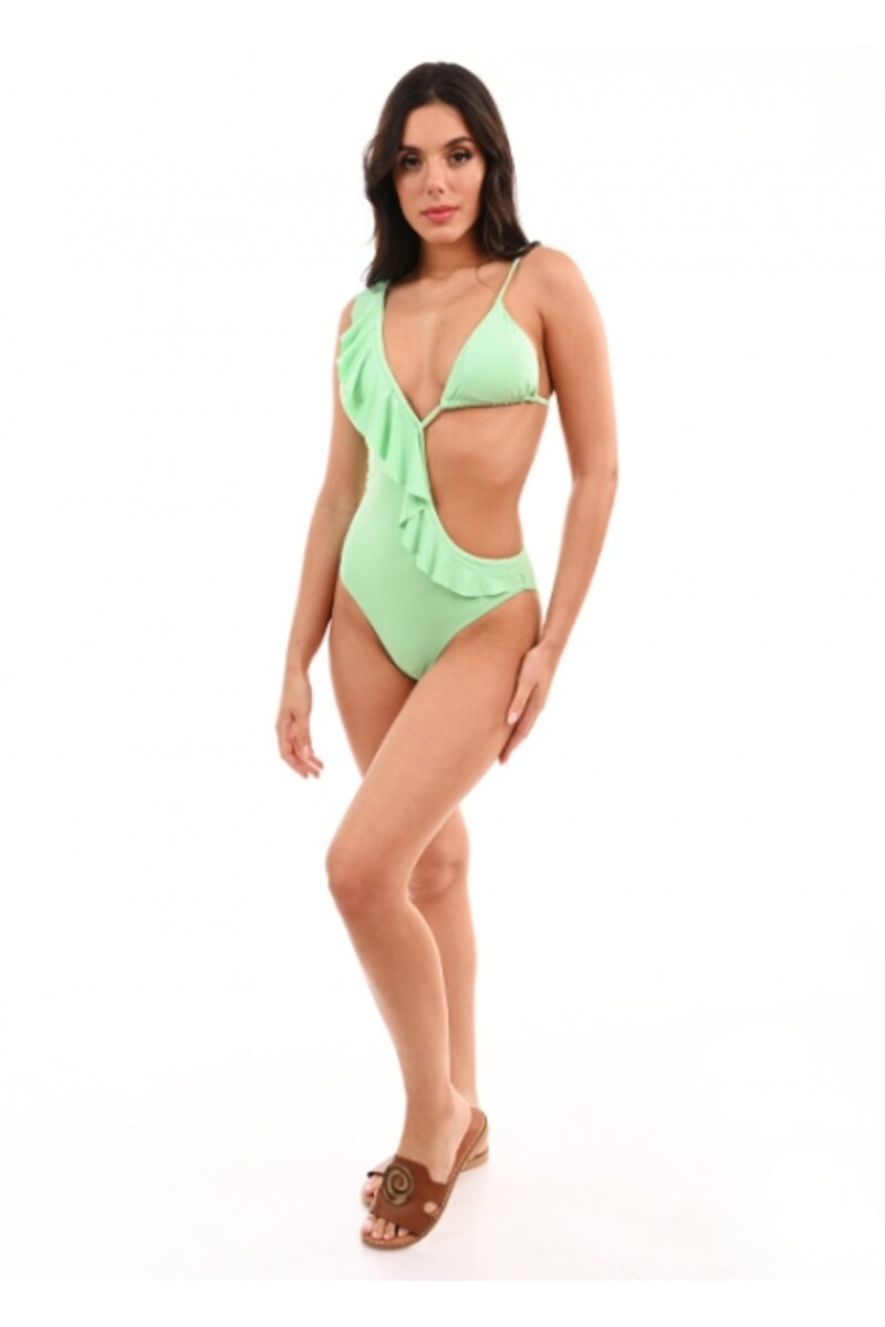 Padded Swimsuit with ruffles