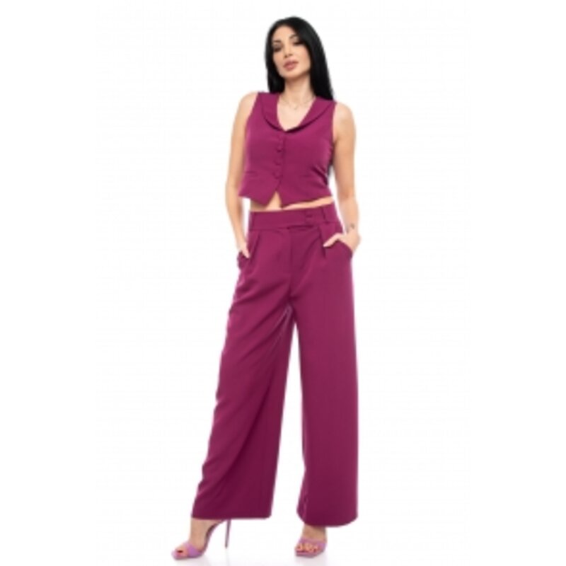 Pants with pleats and belt 3005