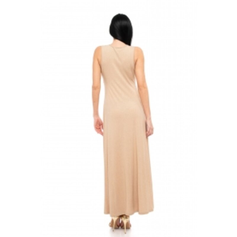Maxi dress, sleeveless with a knot on the chest 0010
