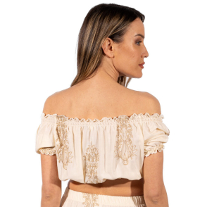 Embroidered crop top 207007