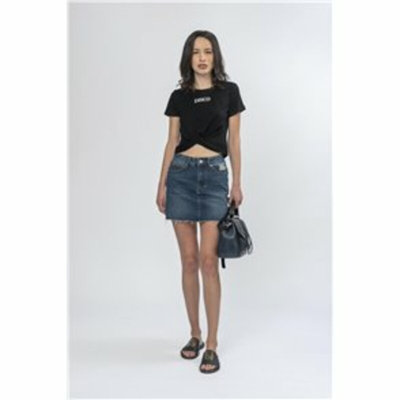 BLOUSE CROPPED TOP DISCO WITH SHORT SLEEVE