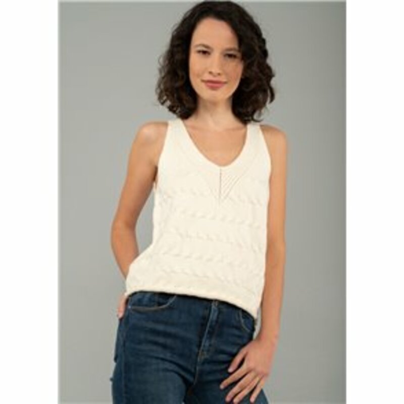 KNITTED BLOUSE WITH STRAPS